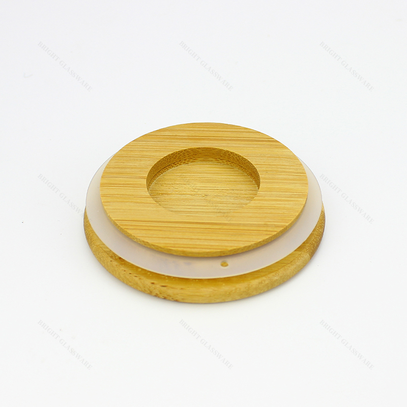 Round Bamboo Lid With Silicone Ring